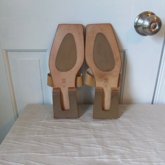 Cobalto Italian Leather and Wood Thong Sandals sz 40 - Picture 14 of 16